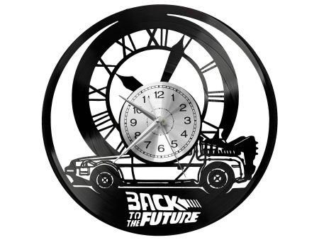 BACK TO THE FUTURE  Vinyl Zegar Ścienny Płyta Winylowa Nowoczesny Dekoracyjny Na Prezent Urodziny