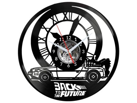 BACK TO THE FUTURE  Vinyl Zegar Ścienny Płyta Winylowa Nowoczesny Dekoracyjny Na Prezent Urodziny