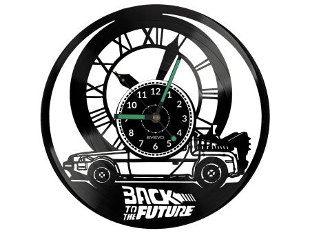 BACK TO THE FUTURE  Vinyl Zegar Ścienny Płyta Winylowa Nowoczesny Dekoracyjny Na Prezent Urodziny