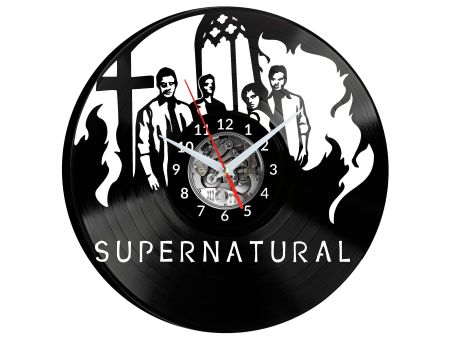 Supernatural Vinyl Zegar Ścienny Płyta Winylowa Nowoczesny Dekoracyjny Na Prezent Urodziny