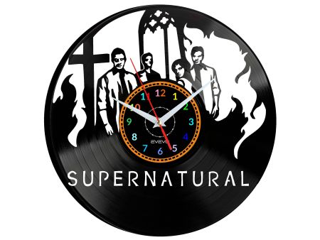 Supernatural Vinyl Zegar Ścienny Płyta Winylowa Nowoczesny Dekoracyjny Na Prezent Urodziny