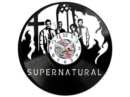 Supernatural Vinyl Zegar Ścienny Płyta Winylowa Nowoczesny Dekoracyjny Na Prezent Urodziny