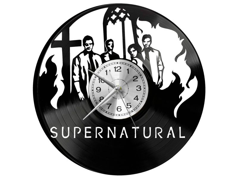 Supernatural Vinyl Zegar Ścienny Płyta Winylowa Nowoczesny Dekoracyjny Na Prezent Urodziny