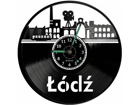 Łódź Vinyl Zegar Ścienny Płyta Winylowa Nowoczesny Dekoracyjny Na Prezent Urodziny