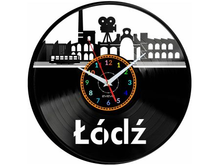 Łódź Vinyl Zegar Ścienny Płyta Winylowa Nowoczesny Dekoracyjny Na Prezent Urodziny