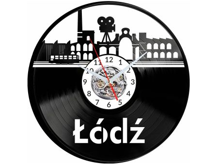 Łódź Vinyl Zegar Ścienny Płyta Winylowa Nowoczesny Dekoracyjny Na Prezent Urodziny