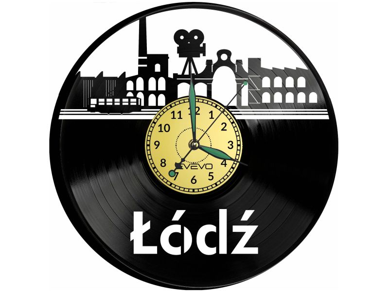 Łódź Vinyl Zegar Ścienny Płyta Winylowa Nowoczesny Dekoracyjny Na Prezent Urodziny