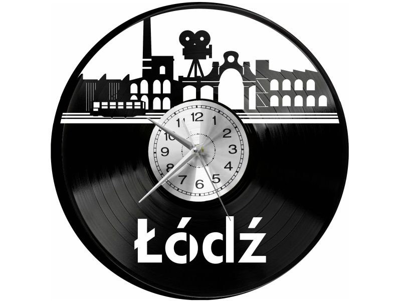 Łódź Vinyl Zegar Ścienny Płyta Winylowa Nowoczesny Dekoracyjny Na Prezent Urodziny