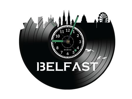 Belfast Vinyl Zegar Ścienny Płyta Winylowa Nowoczesny Dekoracyjny Na Prezent Urodziny