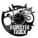 Monster Truck Vinyl Zegar Ścienny Płyta Winylowa Nowoczesny Dekoracyjny Na Prezent Urodziny
