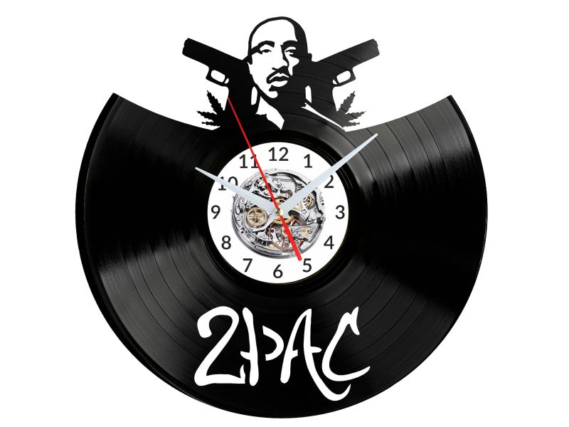 2Pac Vinyl Zegar Ścienny Płyta Winylowa Nowoczesny Dekoracyjny Na Prezent Urodziny