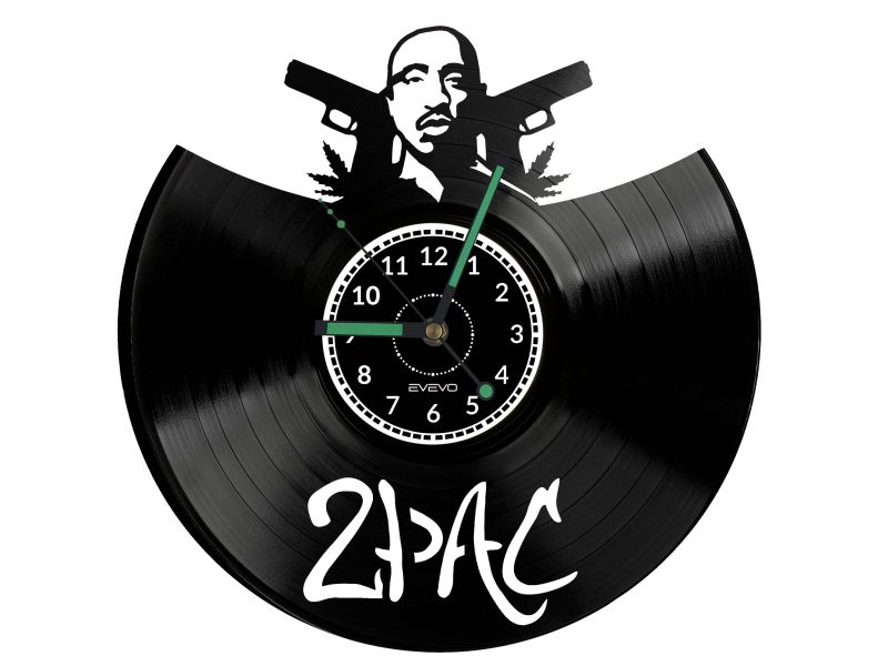 2Pac Vinyl Zegar Ścienny Płyta Winylowa Nowoczesny Dekoracyjny Na Prezent Urodziny