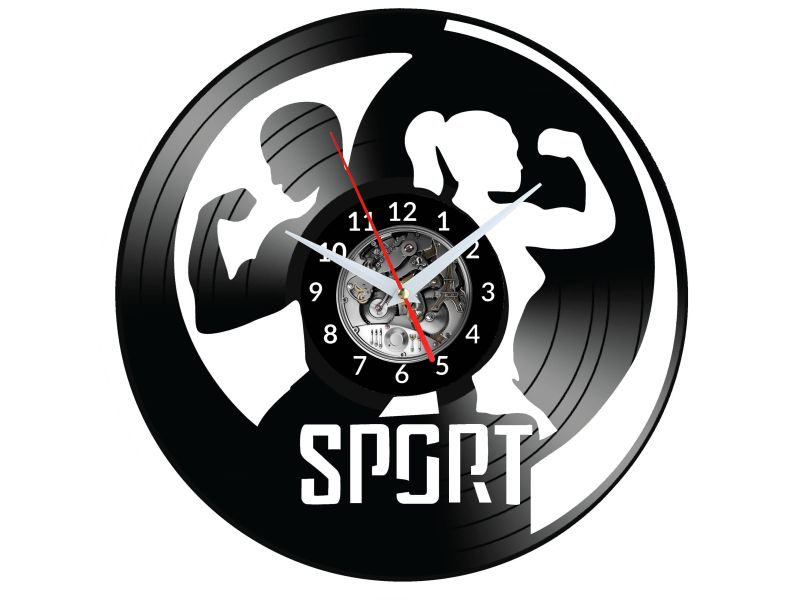 Sport Vinyl Zegar Ścienny Płyta Winylowa Nowoczesny Dekoracyjny Na Prezent Urodziny