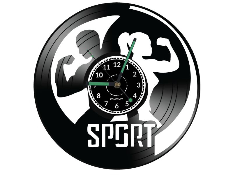 Sport Vinyl Zegar Ścienny Płyta Winylowa Nowoczesny Dekoracyjny Na Prezent Urodziny