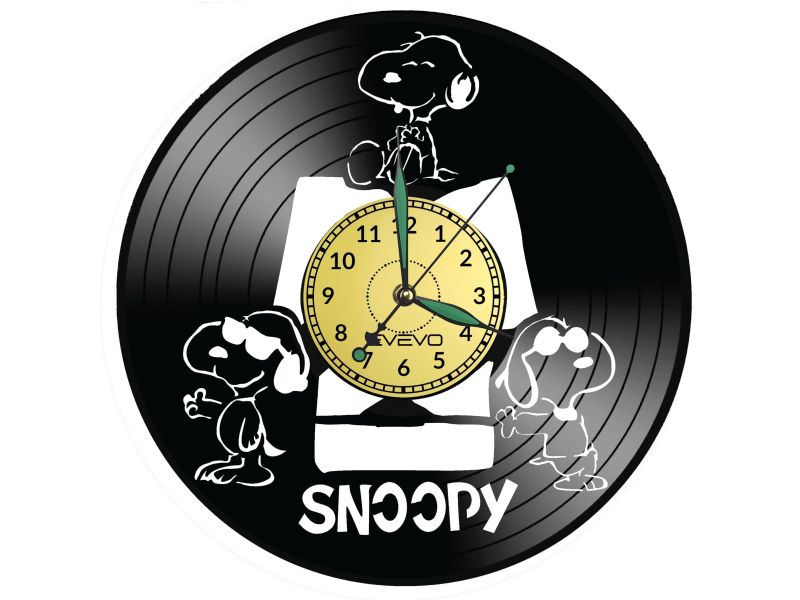 Snoopy Vinyl Zegar Ścienny Płyta Winylowa Nowoczesny Dekoracyjny Na Prezent Urodziny