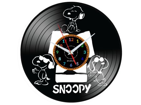 Snoopy Vinyl Zegar Ścienny Płyta Winylowa Nowoczesny Dekoracyjny Na Prezent Urodziny