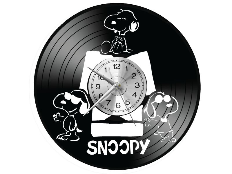 Snoopy Vinyl Zegar Ścienny Płyta Winylowa Nowoczesny Dekoracyjny Na Prezent Urodziny