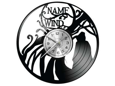 The Name of the Wind Vinyl Zegar Ścienny Płyta Winylowa Nowoczesny Dekoracyjny Na Prezent Urodziny