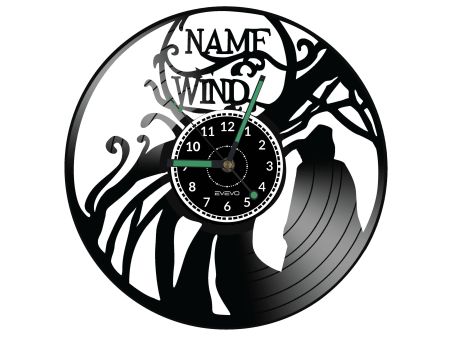 The Name of the Wind Vinyl Zegar Ścienny Płyta Winylowa Nowoczesny Dekoracyjny Na Prezent Urodziny