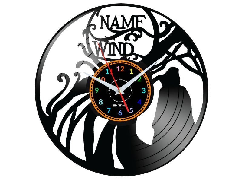 The Name of the Wind Vinyl Zegar Ścienny Płyta Winylowa Nowoczesny Dekoracyjny Na Prezent Urodziny