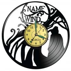 The Name of the Wind Vinyl Zegar Ścienny Płyta Winylowa Nowoczesny Dekoracyjny Na Prezent Urodziny