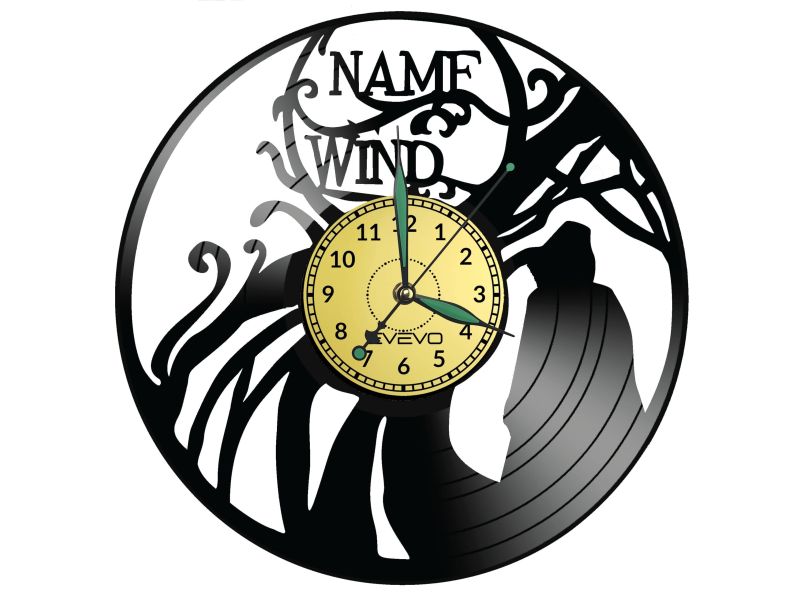 The Name of the Wind Vinyl Zegar Ścienny Płyta Winylowa Nowoczesny Dekoracyjny Na Prezent Urodziny