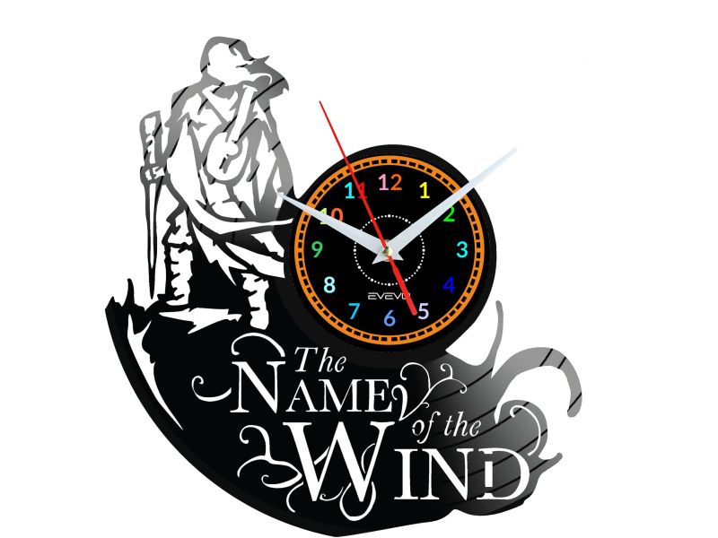 The Name of the Wind Vinyl Zegar Ścienny Płyta Winylowa Nowoczesny Dekoracyjny Na Prezent Urodziny