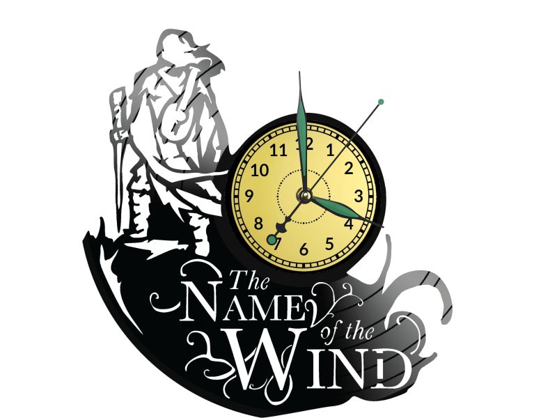 The Name of the Wind Vinyl Zegar Ścienny Płyta Winylowa Nowoczesny Dekoracyjny Na Prezent Urodziny