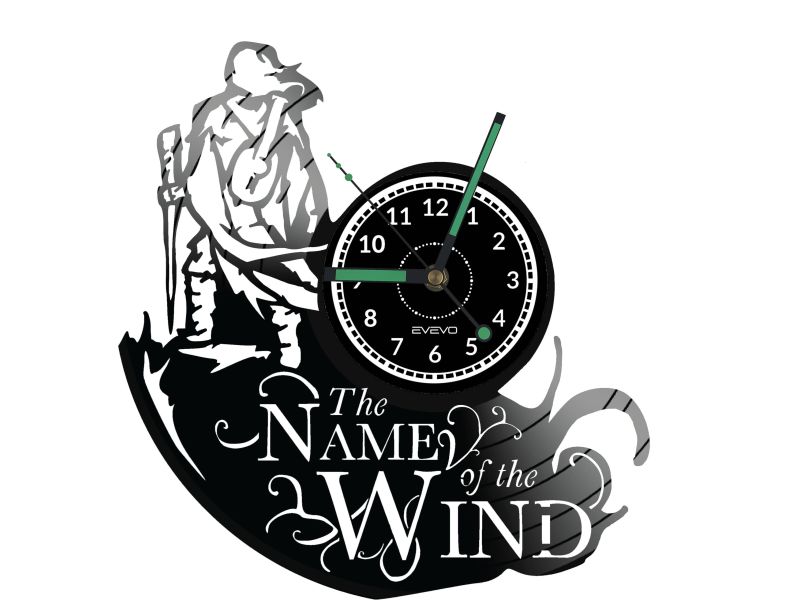 The Name of the Wind Vinyl Zegar Ścienny Płyta Winylowa Nowoczesny Dekoracyjny Na Prezent Urodziny