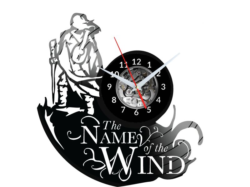 The Name of the Wind Vinyl Zegar Ścienny Płyta Winylowa Nowoczesny Dekoracyjny Na Prezent Urodziny