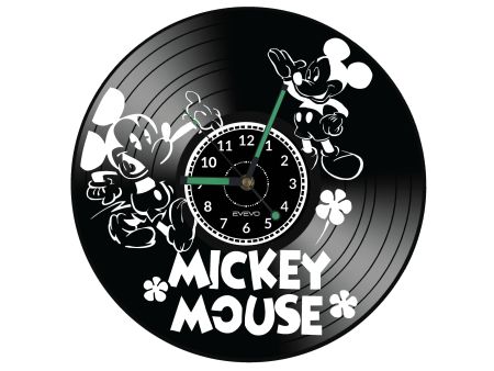 Mickey Mouse Myszka Vinyl Zegar Ścienny Płyta Winylowa Nowoczesny Dekoracyjny Na Prezent Urodziny