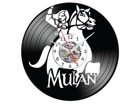 Mulan Disney Vinyl Zegar Ścienny Płyta Winylowa Nowoczesny Dekoracyjny Na Prezent Urodziny