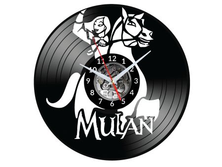 Mulan Disney Vinyl Zegar Ścienny Płyta Winylowa Nowoczesny Dekoracyjny Na Prezent Urodziny