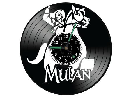 Mulan Disney Vinyl Zegar Ścienny Płyta Winylowa Nowoczesny Dekoracyjny Na Prezent Urodziny