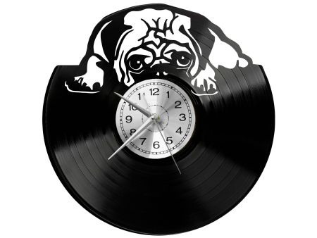 Mops Vinyl Zegar Ścienny Płyta Winylowa Nowoczesny Dekoracyjny Na Prezent Urodziny