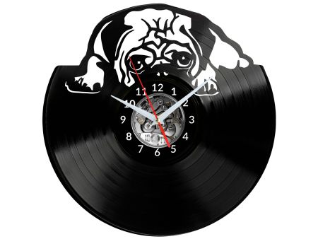 Mops Vinyl Zegar Ścienny Płyta Winylowa Nowoczesny Dekoracyjny Na Prezent Urodziny