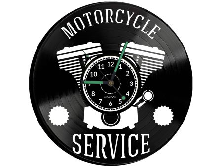 Serwis Motocyklowy Vinyl Zegar Ścienny Płyta Winylowa Nowoczesny Dekoracyjny Na Prezent Urodziny