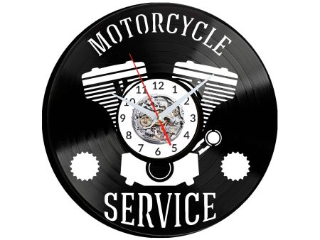 Serwis Motocyklowy Vinyl Zegar Ścienny Płyta Winylowa Nowoczesny Dekoracyjny Na Prezent Urodziny