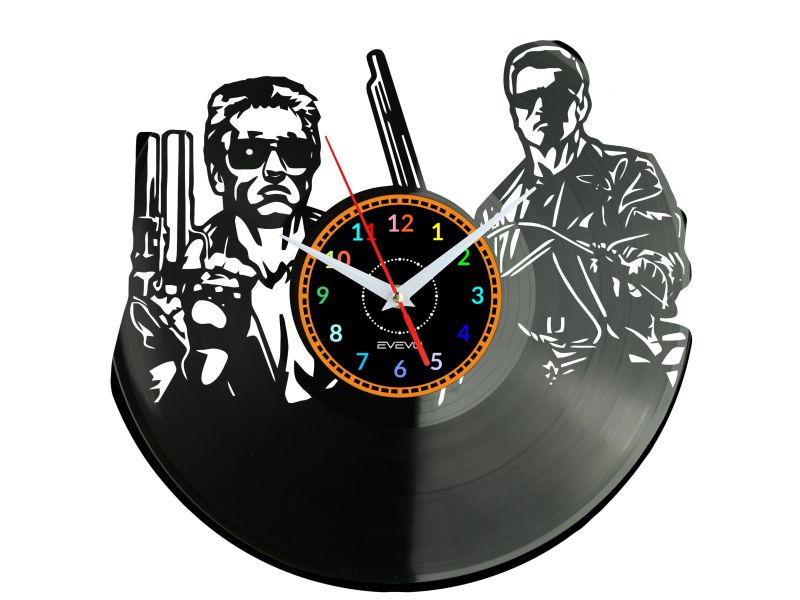 Terminator Vinyl Zegar Ścienny Płyta Winylowa Nowoczesny Dekoracyjny Na Prezent Urodziny