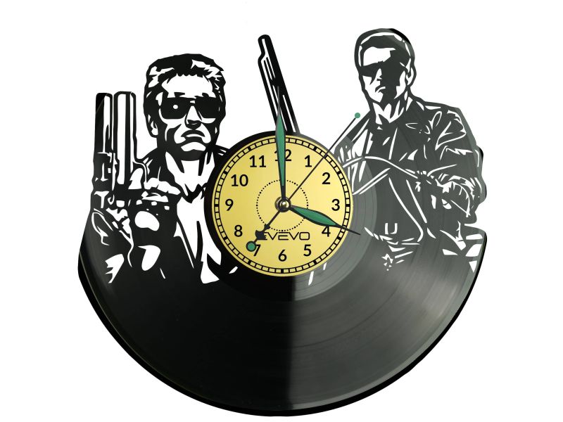 Terminator Vinyl Zegar Ścienny Płyta Winylowa Nowoczesny Dekoracyjny Na Prezent Urodziny