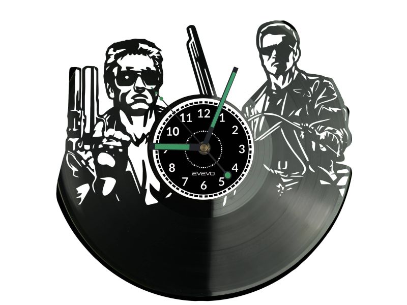 Terminator Vinyl Zegar Ścienny Płyta Winylowa Nowoczesny Dekoracyjny Na Prezent Urodziny