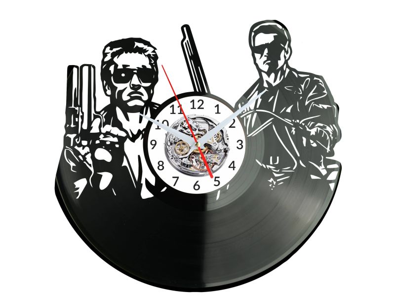 Terminator Vinyl Zegar Ścienny Płyta Winylowa Nowoczesny Dekoracyjny Na Prezent Urodziny