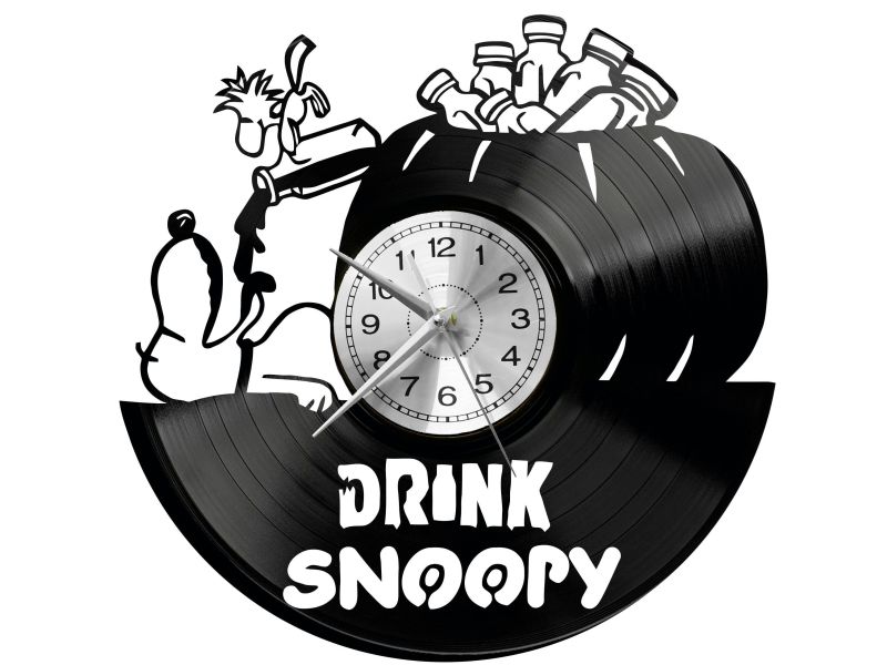 Snoopy Vinyl Zegar Ścienny Płyta Winylowa Nowoczesny Dekoracyjny Na Prezent Urodziny