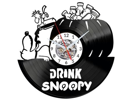 Snoopy Vinyl Zegar Ścienny Płyta Winylowa Nowoczesny Dekoracyjny Na Prezent Urodziny