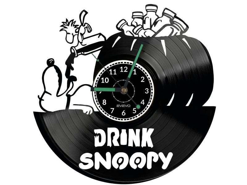 Snoopy Vinyl Zegar Ścienny Płyta Winylowa Nowoczesny Dekoracyjny Na Prezent Urodziny