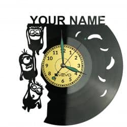 Bob Stuart Kevin Twoje Imię Vinyl Zegar Ścienny Płyta Winylowa Nowoczesny Dekoracyjny Na Prezent Urodziny