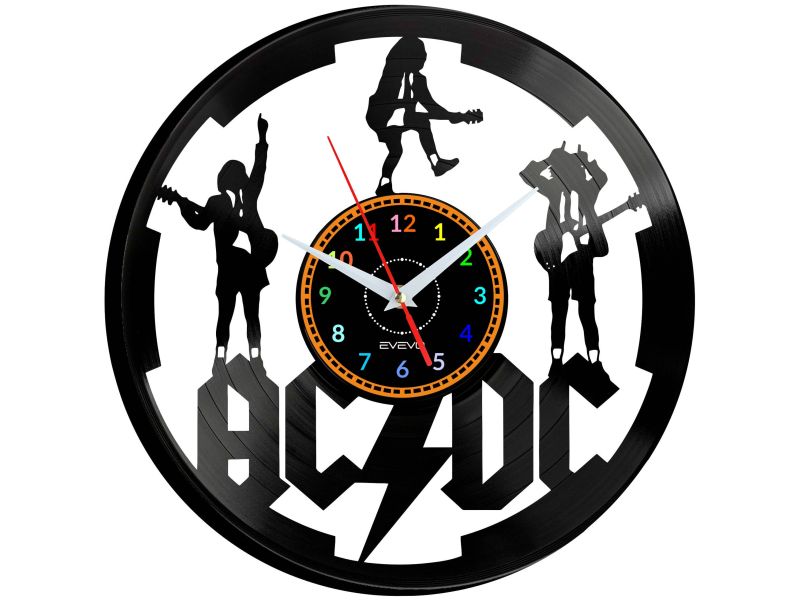 ACDC Vinyl Zegar Ścienny Płyta Winylowa Nowoczesny Dekoracyjny Na Prezent Urodziny