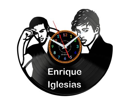 Enrique Iglesias Vinyl Zegar Ścienny Płyta Winylowa Nowoczesny Dekoracyjny Na Prezent Urodziny