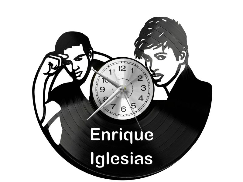 Enrique Iglesias Vinyl Zegar Ścienny Płyta Winylowa Nowoczesny Dekoracyjny Na Prezent Urodziny