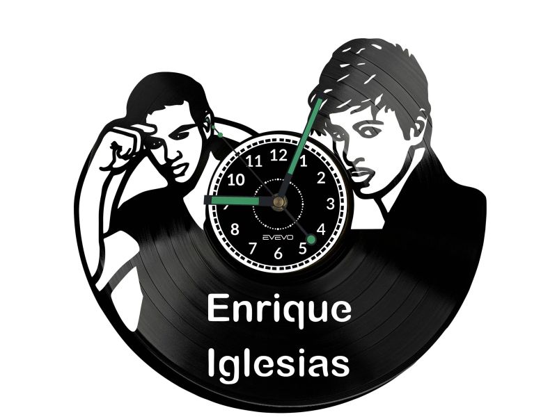 Enrique Iglesias Vinyl Zegar Ścienny Płyta Winylowa Nowoczesny Dekoracyjny Na Prezent Urodziny